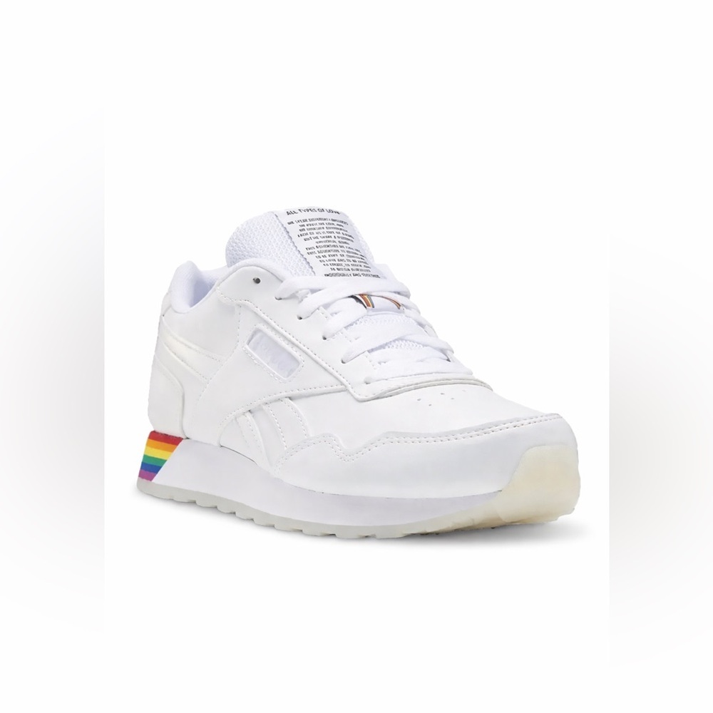 NWOT REEBOK CLASSIC HARMAN RUN ‘S’ PRIDE WHITE SNEAKERS SIZE 11